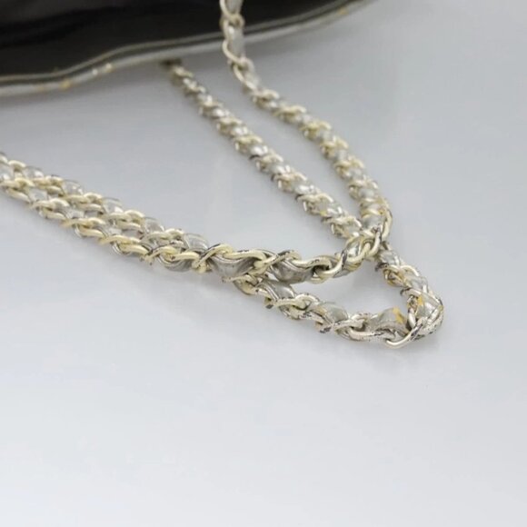 CHANEL Chain Shoulder Bag Enamel Silver CC Auth - Picture 6 of 16